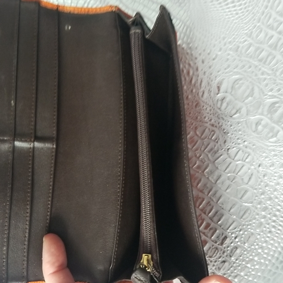 LOEWE FRONT FLAP  WALLET IN TANGERINE CALFSKIN - Picture 7 of 11